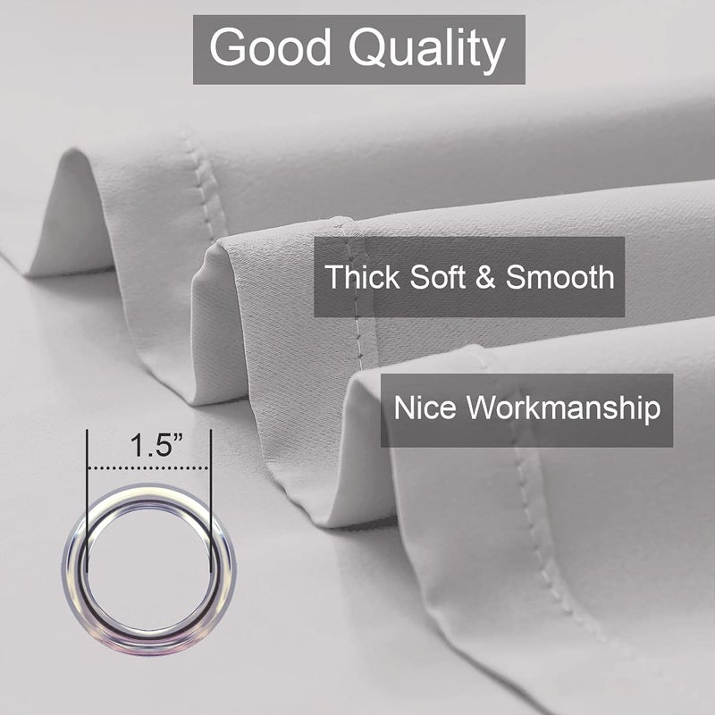 LA PALMA Thermal Insulated Blackout Darkening Grommet Living Room Curtains Window Drapes for Bedroom Pack of 2 Panels - Image 5